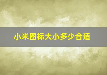 小米图标大小多少合适