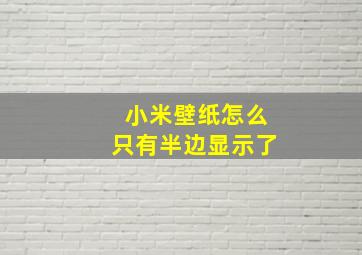 小米壁纸怎么只有半边显示了