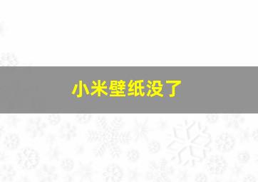 小米壁纸没了