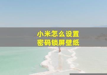 小米怎么设置密码锁屏壁纸