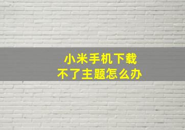 小米手机下载不了主题怎么办