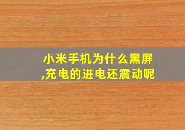 小米手机为什么黑屏,充电的进电还震动呢