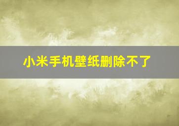 小米手机壁纸删除不了