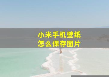 小米手机壁纸怎么保存图片