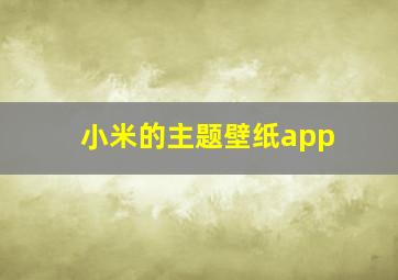 小米的主题壁纸app