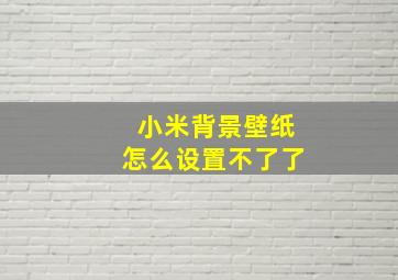 小米背景壁纸怎么设置不了了