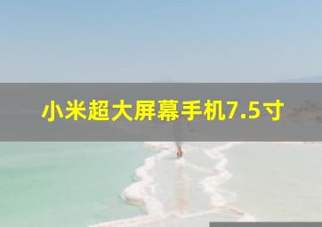 小米超大屏幕手机7.5寸