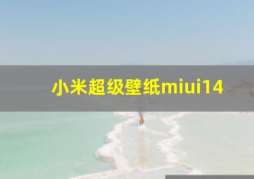 小米超级壁纸miui14