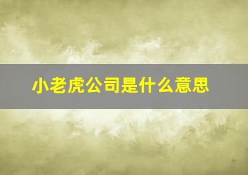 小老虎公司是什么意思