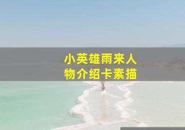 小英雄雨来人物介绍卡素描