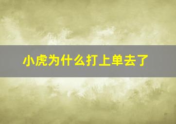 小虎为什么打上单去了