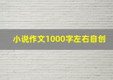 小说作文1000字左右自创