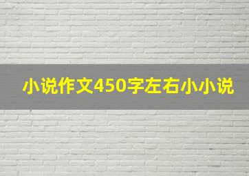 小说作文450字左右小小说