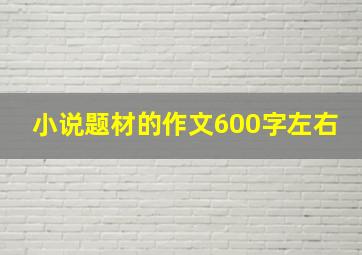 小说题材的作文600字左右