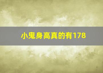 小鬼身高真的有178