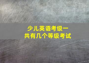 少儿英语考级一共有几个等级考试