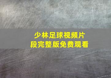 少林足球视频片段完整版免费观看