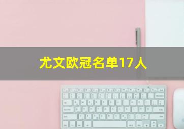 尤文欧冠名单17人