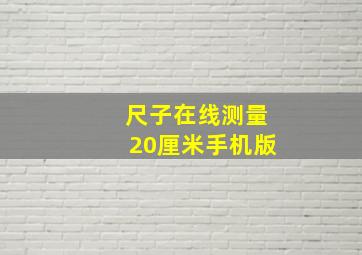 尺子在线测量20厘米手机版