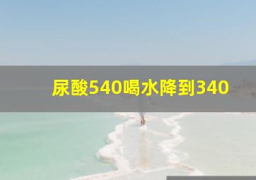 尿酸540喝水降到340