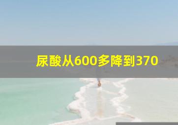 尿酸从600多降到370