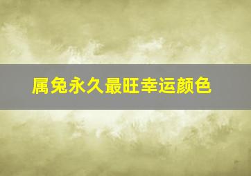 属兔永久最旺幸运颜色