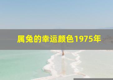 属兔的幸运颜色1975年