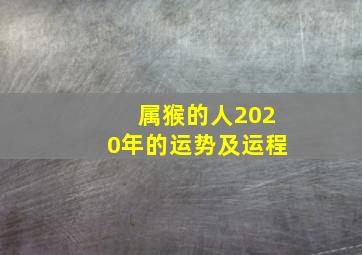 属猴的人2020年的运势及运程