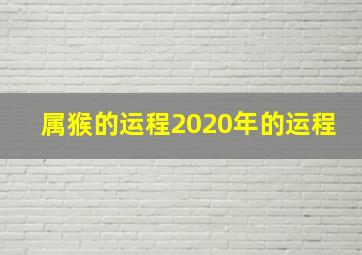 属猴的运程2020年的运程