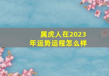 属虎人在2023年运势运程怎么样