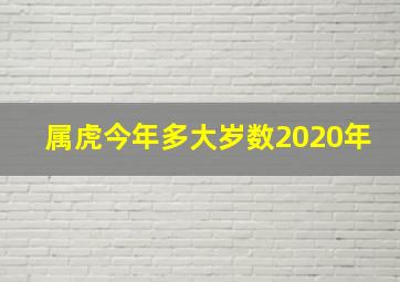 属虎今年多大岁数2020年