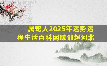 属蛇人2025年运势运程生活百科网滕训超河北