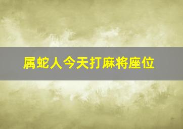 属蛇人今天打麻将座位