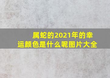 属蛇的2021年的幸运颜色是什么呢图片大全