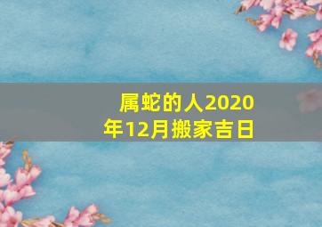 属蛇的人2020年12月搬家吉日