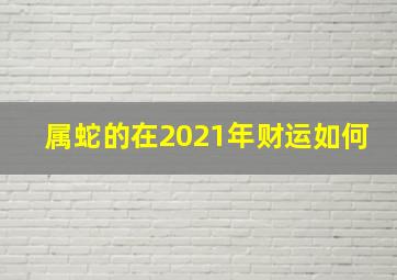 属蛇的在2021年财运如何