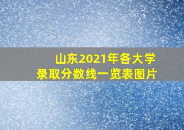 山东2021年各大学录取分数线一览表图片