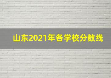 山东2021年各学校分数线