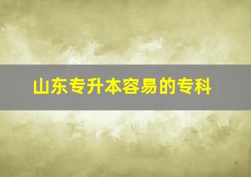 山东专升本容易的专科