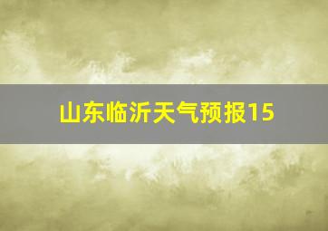 山东临沂天气预报15