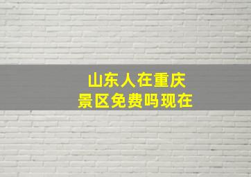 山东人在重庆景区免费吗现在