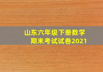 山东六年级下册数学期末考试试卷2021