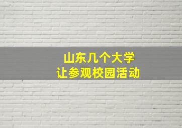 山东几个大学让参观校园活动