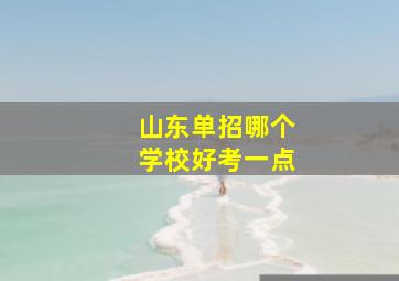 山东单招哪个学校好考一点