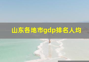 山东各地市gdp排名人均