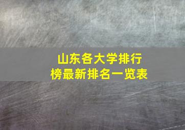 山东各大学排行榜最新排名一览表