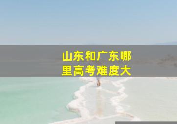 山东和广东哪里高考难度大