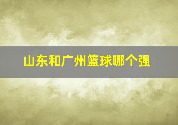 山东和广州篮球哪个强