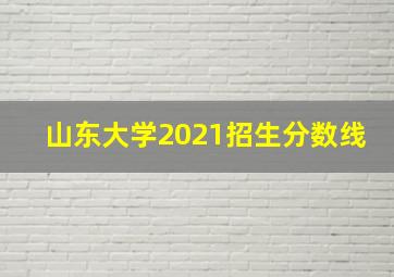 山东大学2021招生分数线