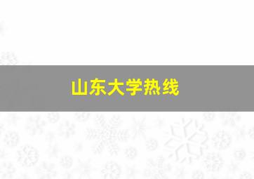 山东大学热线